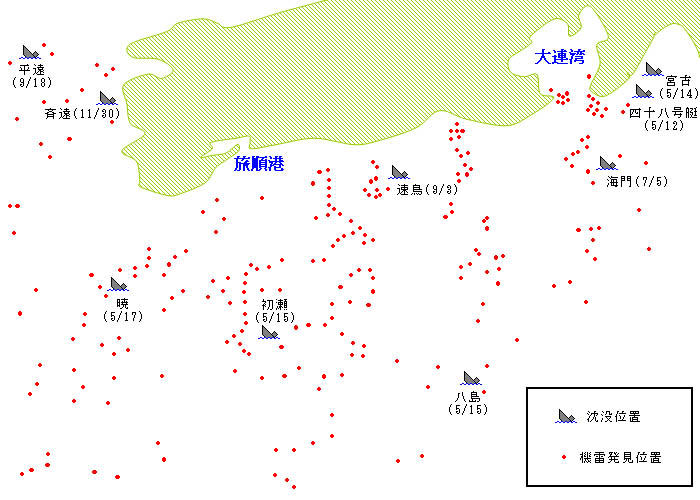 日露戦争-触雷沈没 日露戦争-触雷沈没